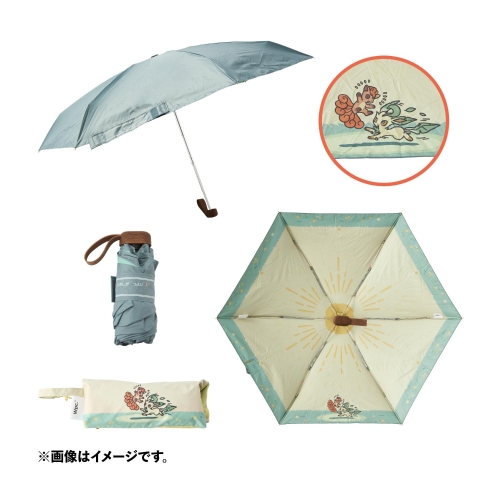 Wpc. Sun and Rain Multi-Use Folding Umbrella with Pouch OTENKI TEAM Likon and Leafia | Official Pokémon Center Online