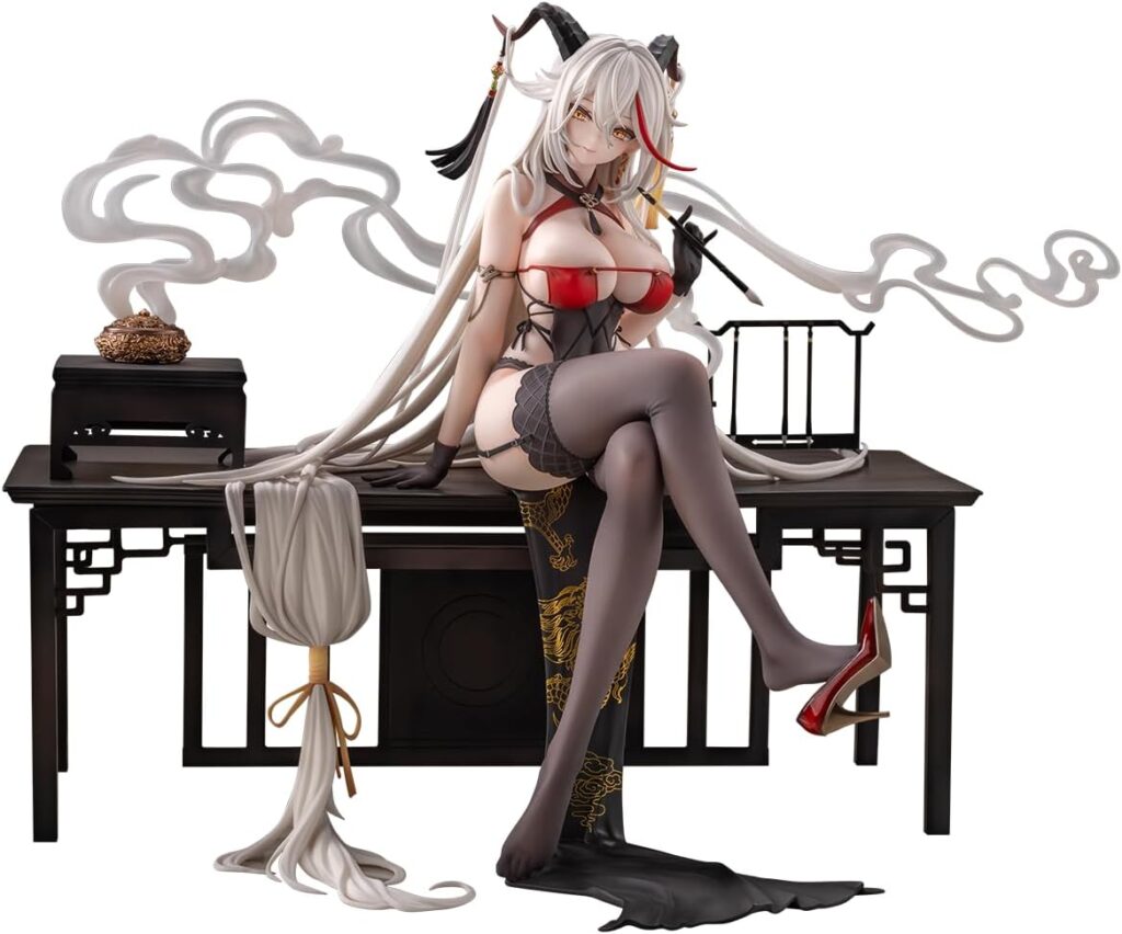 Anigame Azur Lane Aegil Golden Dragon Version. Height Approx. 8.7 inches (220 mm) (including the base, to the top of the head), PVC and ABS 1/6 Scale Complete Figure