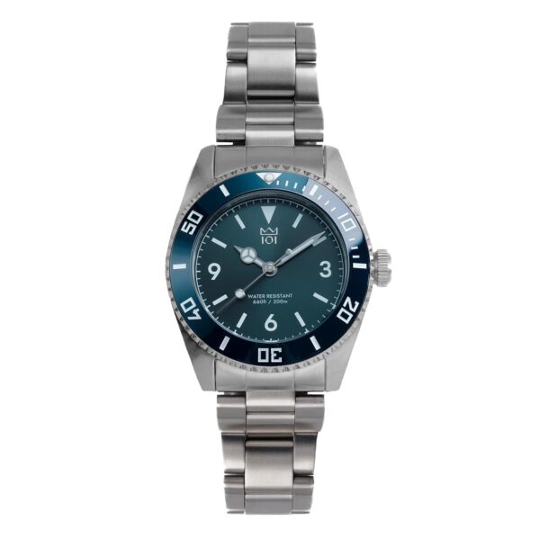 The product title in English is: "HYAKUICHI 101 Hyakuichi 101 Hyakuichi 1.5 inches (38 mm) 20 ATM Water Resistant Sweep Second Divers Watch Ceramic Bezel Non-Date Wristwatch...