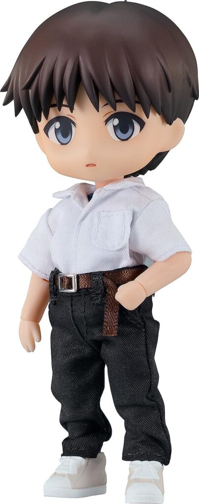The product title translates to: "GOOD SMILE COMPANY Nendoroid Doll Evangelion New Movie Version Shinji Anchor Non-scale, Cloth & Magnet & Plastic Pre-painted Action Figure