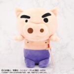 The product title translates to "Crayon Shin-chan Funbaruz Buriburizaemon Shop Plush Toy