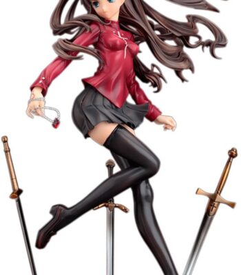 The product title translates to: "Fate/stay night Tohsaka Rin -UNLIMITED BLADE WORKS- (1/7 Scale PVC Painted Finished Product)
