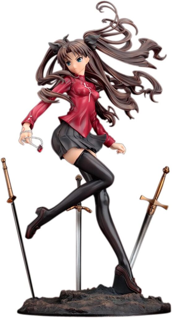 The product title translates to: "Fate/stay night Tohsaka Rin -UNLIMITED BLADE WORKS- (1/7 Scale PVC Painted Finished Product)
