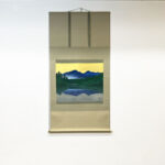 The product title in English is: "Japanese Hanging Scroll Kakejiku Tomohiro Shimada 'Mt. Bandai'