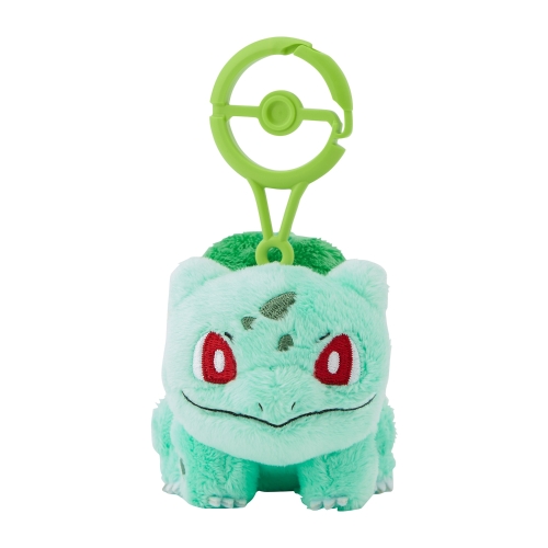 The product title translates to "Carabiner Attached Mascot Bulbasaur | Official Pokémon Center Online