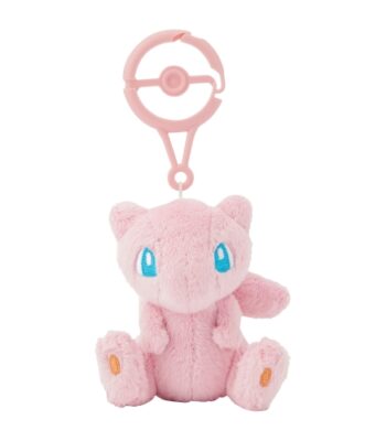 The product title translates to "Carabiner Clip Mascot Mew | Official Pokémon Center Online