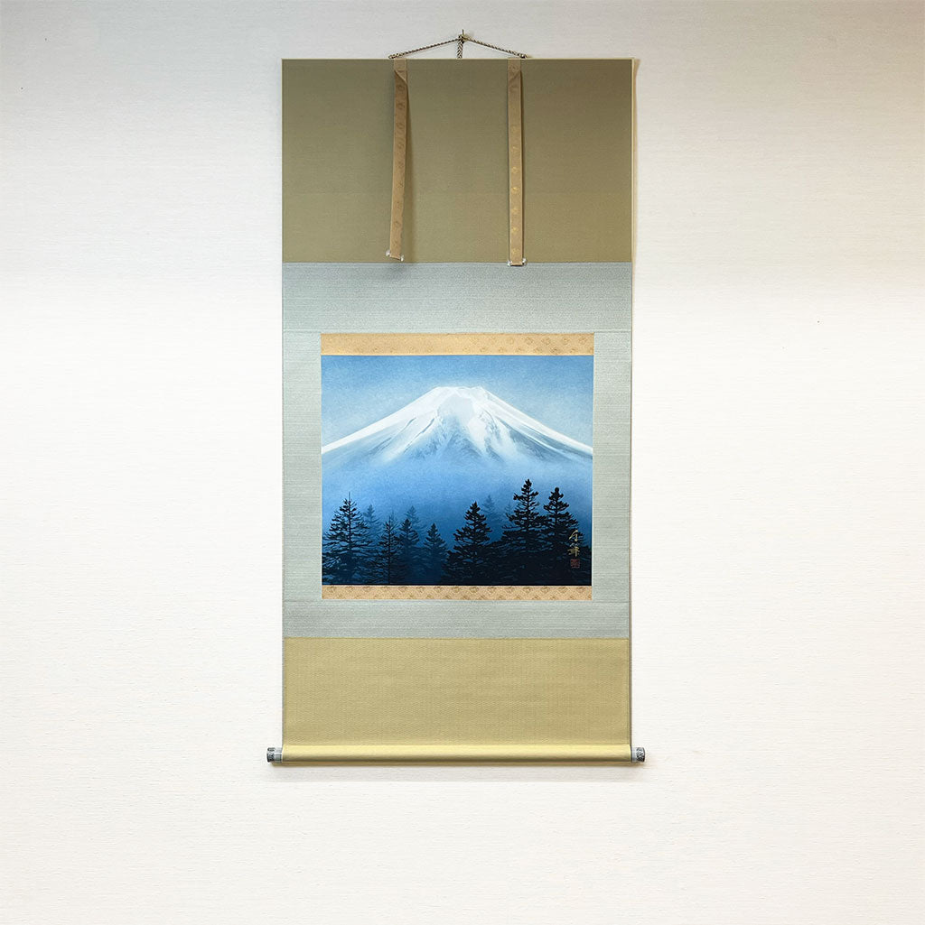 The product title translates to "Japanese Hanging Scroll Kakejiku Suguru Otake 'Mt. Fuji'