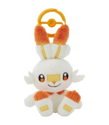 The product title translates to "Mascot with Carabiner - Hibaney | Official Pokémon Center Online