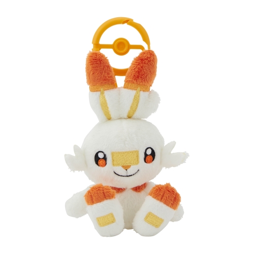 The product title translates to "Mascot with Carabiner - Hibaney | Official Pokémon Center Online